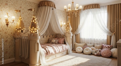 interior of a royal bedroom 