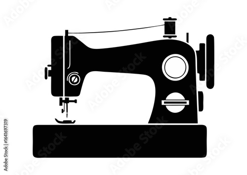 Black silhouette of a toolbox on white background for tools and repair concept
