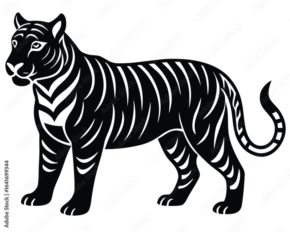 Obraz premium Tiger Silhouette