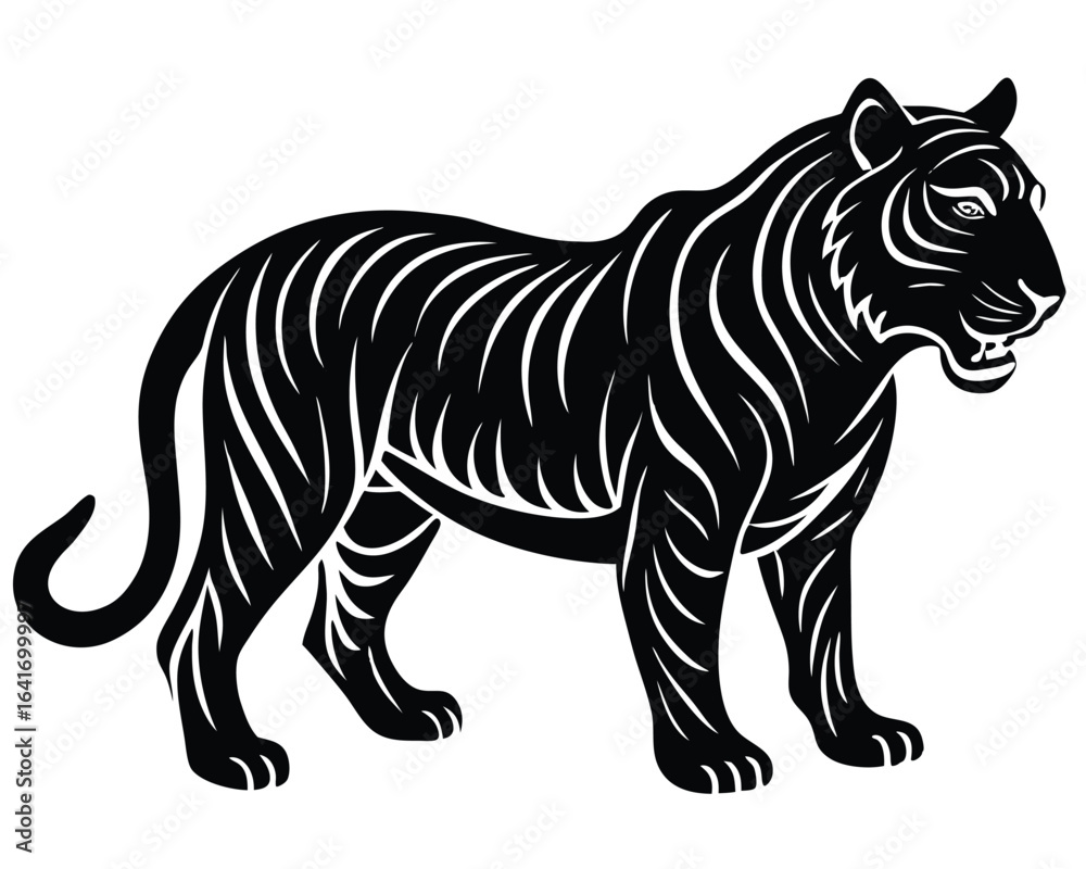 Obraz premium Tiger Silhouette