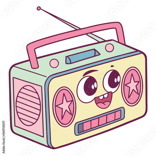 vector illustration of a retro radio