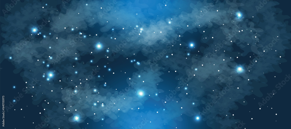 Fototapeta premium Space galaxy background with many stars
