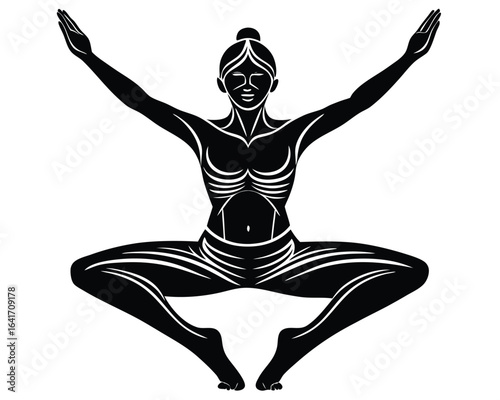 yoga woman silhouette