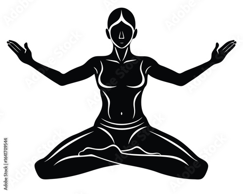 yoga woman silhouette