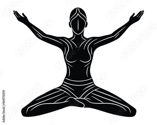 yoga woman silhouette