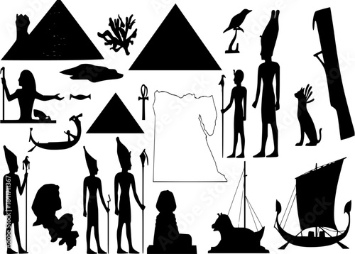egypt silhouettes
