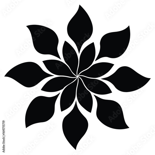 Florist element isolated flower petals on white background 
