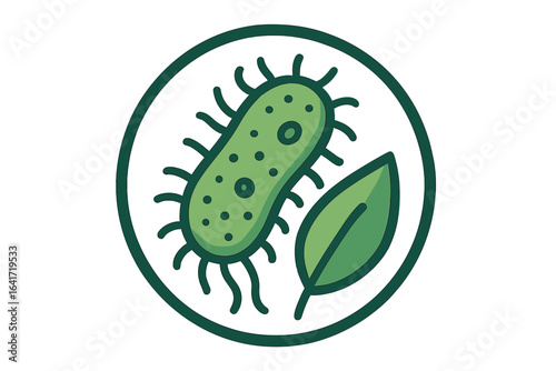 Probiotic bacteria for health nutrition and therapeutic supplement concepts. Microorganism vector illustration for wellness, digestion, organic food ingredient, immunity, diet, bioactive therapy
