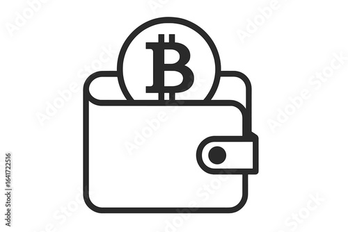 Crypto wallet vector illustration with transparent background, digital currency storage icon, blockchain finance concept, secure digital payment symbol, online money transaction graphic
