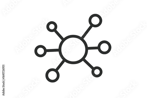 Probiotics and Molecular Structure Icon, Vector Illustration for Health, Science, Microbiology, and Biotechnology Concepts on Transparent Background