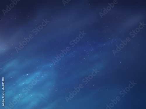 Deep blue starry night sky with wispy clouds stars dark