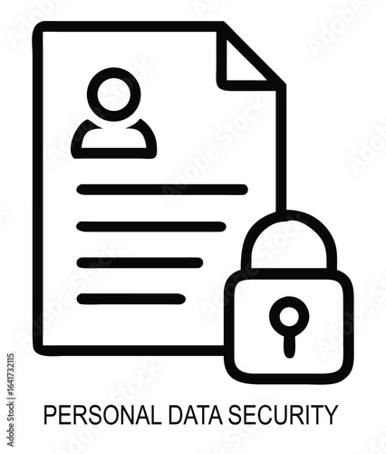 Secure personal document with lock icon