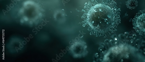 The microscopic view of viruses illuminating the complexities of biology and infection.