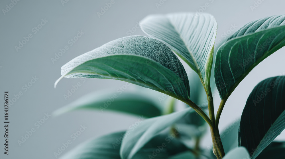Obraz premium fresh web homepage background design featuring super thin lines and tidy plants with neat leaves on clean backdrop