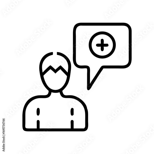 Person speaking with speech bubble symbolizing Modern Healthcare & Diagnostics  