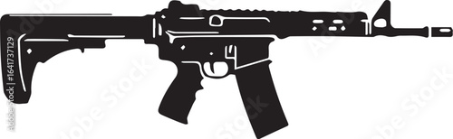 Modern assault rifle, a powerful firearm used by military and law enforcement