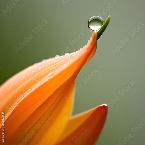 yellow tulip on a green background