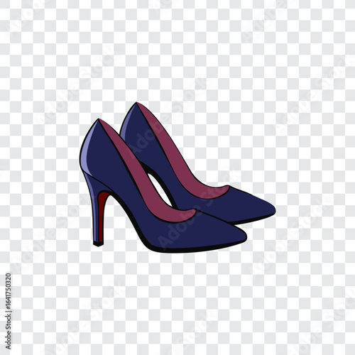 Elegant pair of purple high heel shoes for a stylish and fashionable look A pair of purple high heel shoes, perfect for adding a touch of elegance and sophistication to any outfit. Ideal for formal 