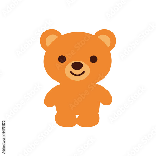 Cute baby bear blinking softly with gentle friendly charm Vector illustration