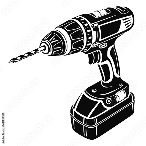 electric drill vector illustration