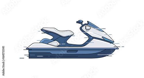 Modern Jet Ski Illustration.