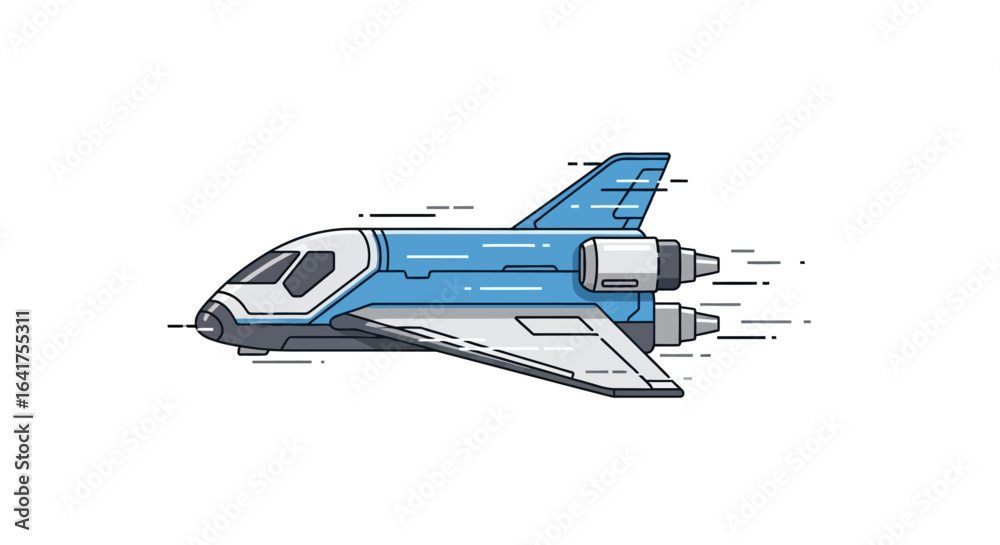 Fototapeta premium Vector Illustration of a Space Shuttle.
