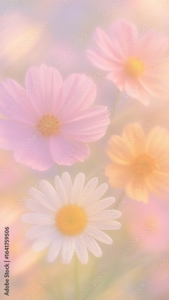 Fototapeta premium Dreamy pastel floral elegance