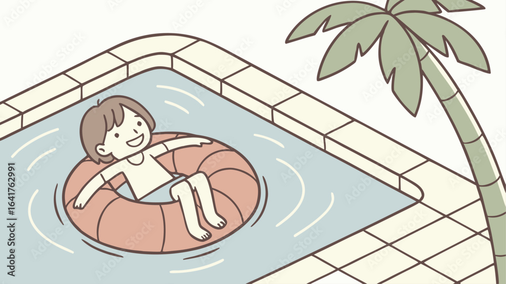 Obraz premium girl in the pool