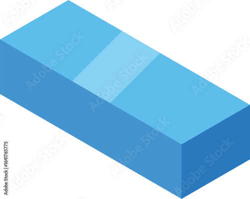 Light blue eraser with partial wrapper, simplifying the process of correcting mistakes