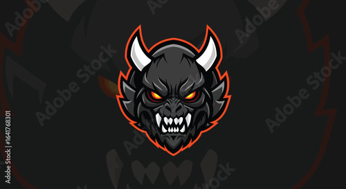 Aggressive Demon Mascot Logo Design