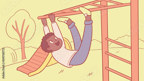 vector illustration of a man jumping