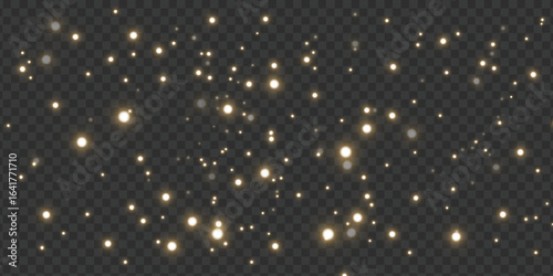 Stardust, vector sparkles, glitter, celebration, confetti golden shimmer bursts over a dark festive background, blending light, magic, and holiday glamour in a vintage sparkle effect