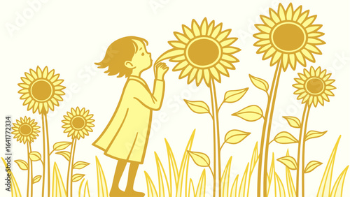 girl in a field of sunflowers