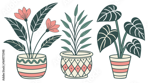 flowers in pots