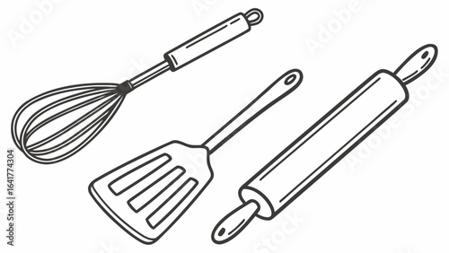 set of kitchen utensils