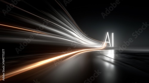 The future of AI symbolizing AI agents and AGI technology using agentic superintelligence in the future for autonomy and the growth of ASI during the singularity