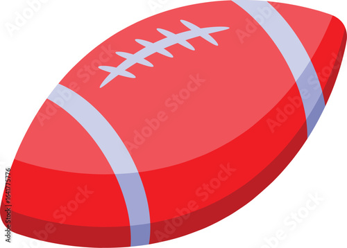 Classic red american football ball soaring through the air, ready for a game winning touchdown