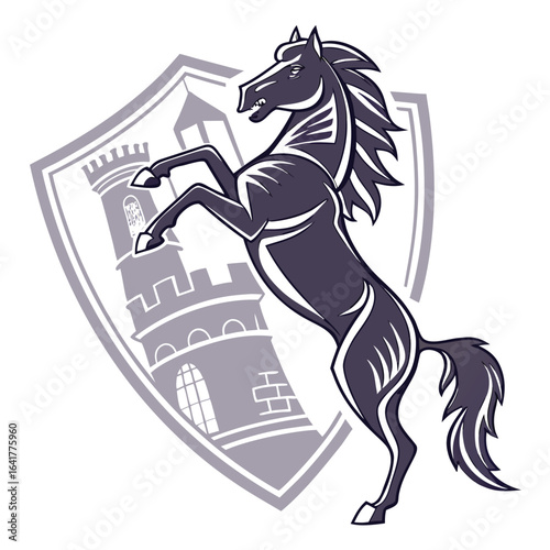 vector illustration of a horse