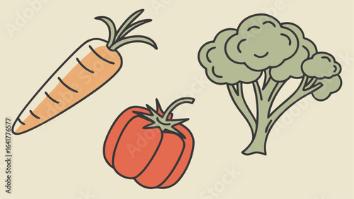 set of vegetables