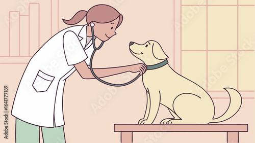vet and dog