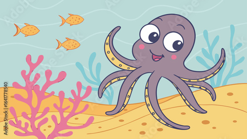 octopus and fish