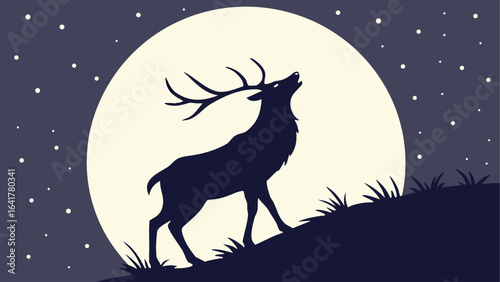 wolf howling at the moon