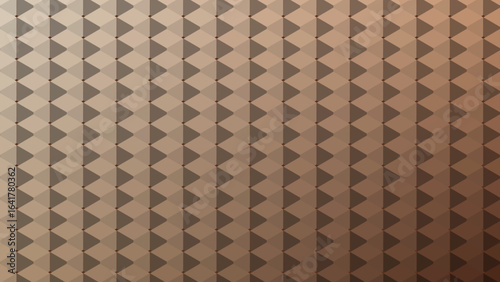 Abstract geometric 3d background. Gradient brown beige Mocha Mousse color texture. Digital template. Optical illusion. Tech card. Glitch Art pop screen. Wallpaper. Chocolate hue. Geometry pattern.