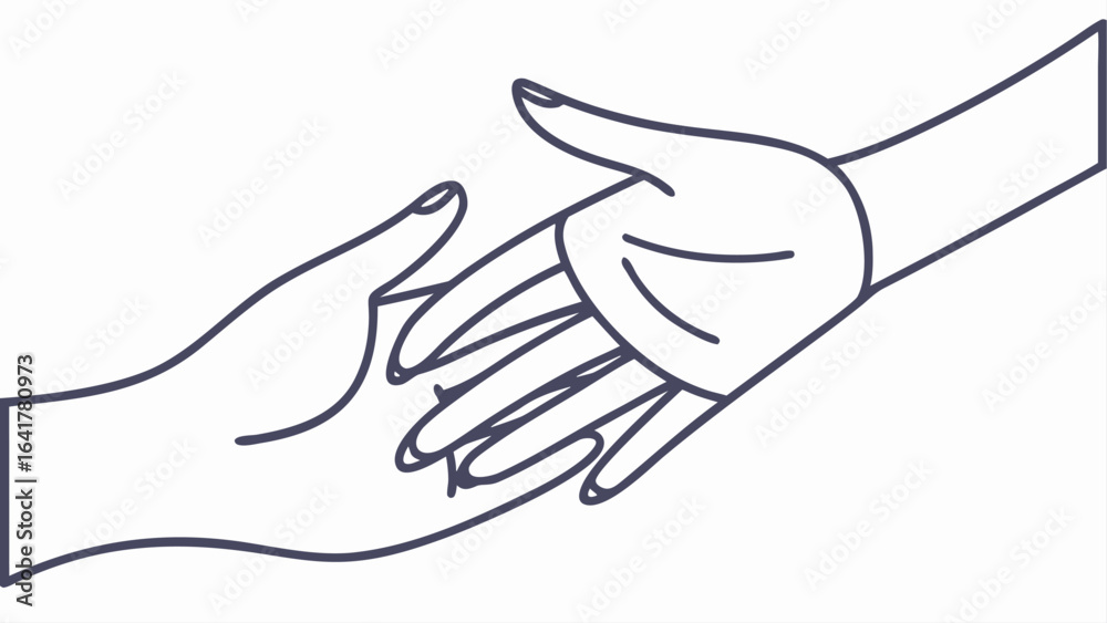 Obraz premium handshake vector illustration