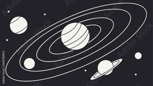vector illustration of a solar system