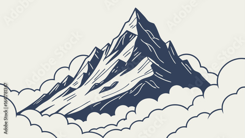 mountain landscape vector illustration