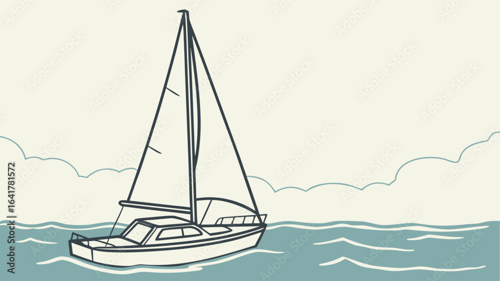 Fototapeta premium yacht on the sea