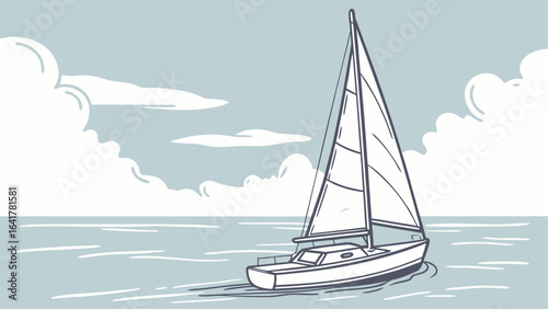 yacht in the sea