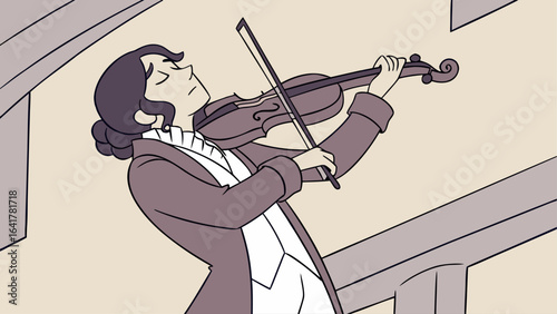 man playing violin