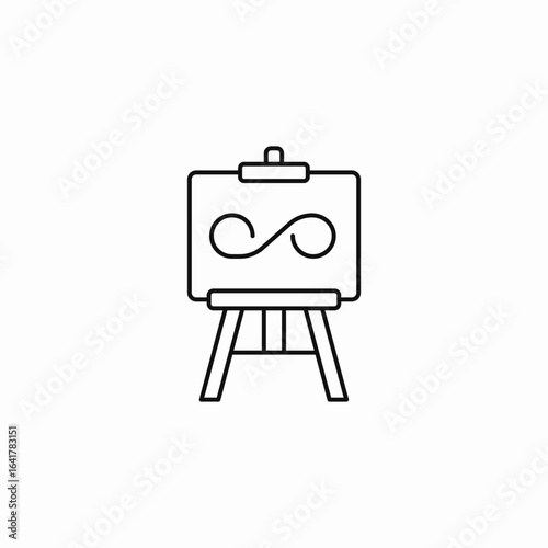 easel infinity symbol icon sign vector